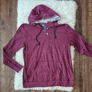 Burgundy Hooded Pullover